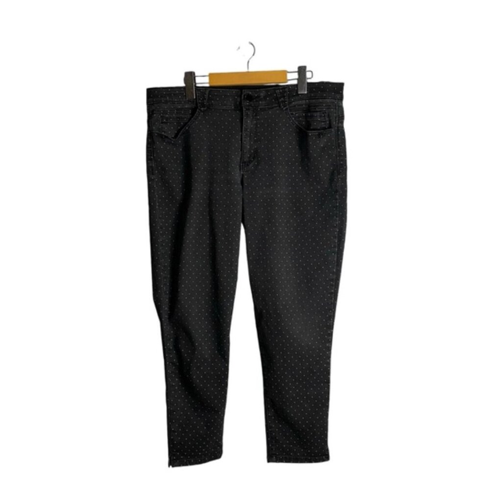 Democracy Women's Black Polka Dot Crop Denim Jeans